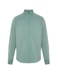 Mint Men's Slim Fit Shirt With Epaulette Sleeves - 6