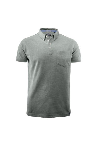 James Harvest Mens Larkford Melange Polo Shirt - Grey