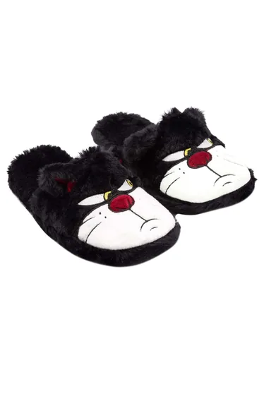 Cinderella Womens/Ladies Lucifer Slippers - Black