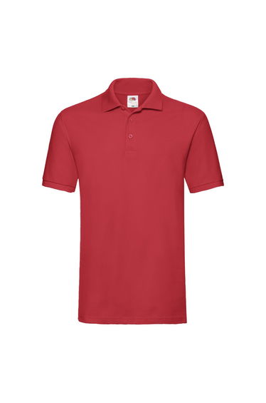 Fruit of the Loom Mens Premium Pique Polo Shirt - Red