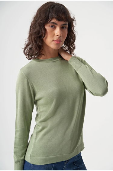 Mizalle Round Neck Basic Knitwear Sweater product thumbnail 2