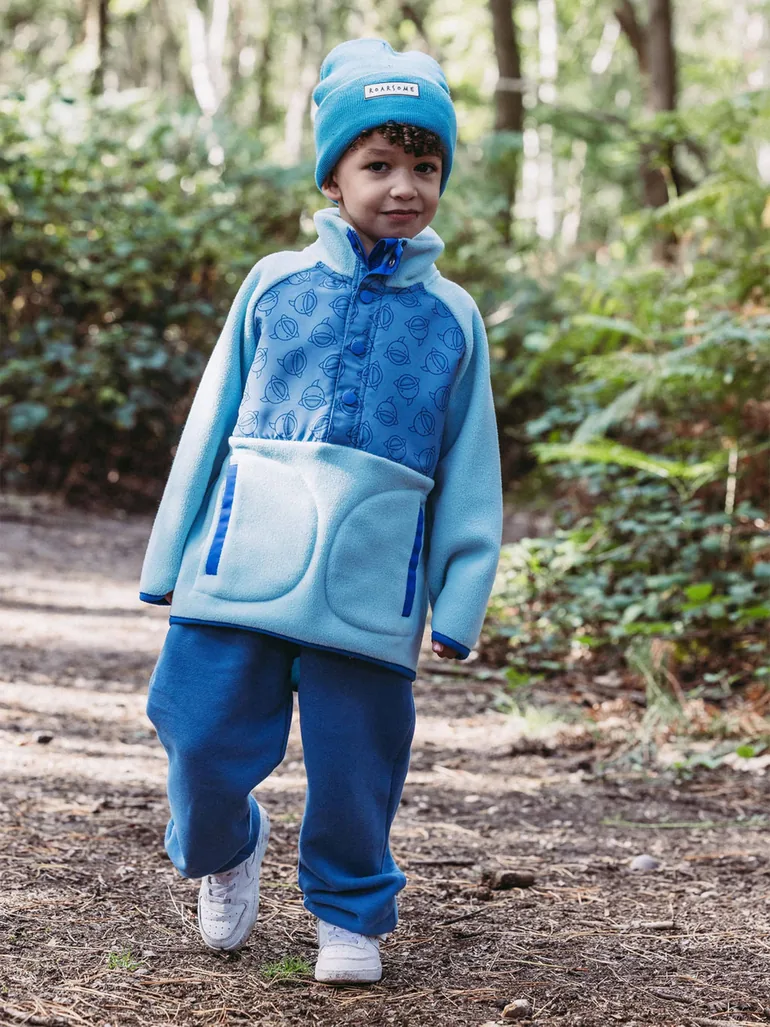 Roarsome Kids Reef The Shark Mid Layer Fleece in Blue