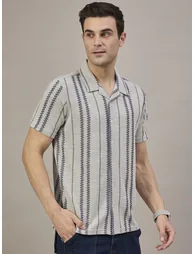 Grey Patterned Textured Shirt - 4
