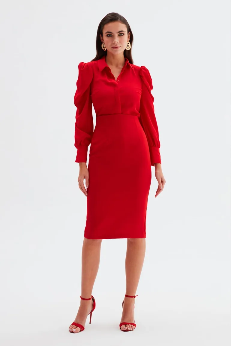 Straight Pencil Skirt - 4
