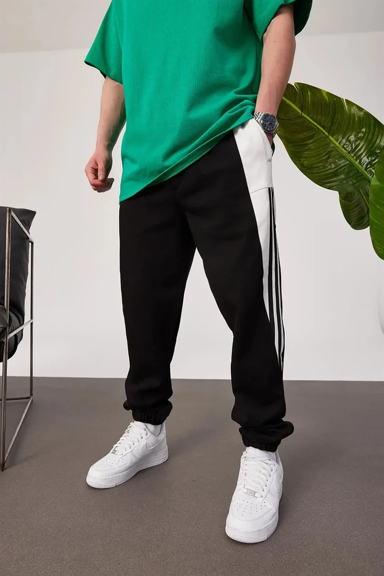 NOMARC Striped Elastic Waist Jogger Sweatpants