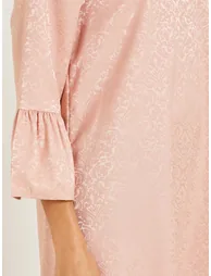 Women Jacquard Jalabiya with Flared Sleeves - 3