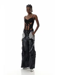 Coty Spaghetti Cutout Bodysuit - 2