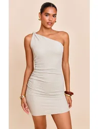 Sage Textured Knot Detail Bodycon Dress - 5
