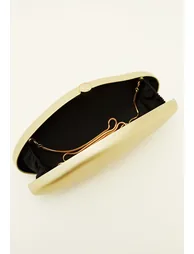 Gold Molten Sculptural Clutch for Formal Gatherings & Dinners - 1