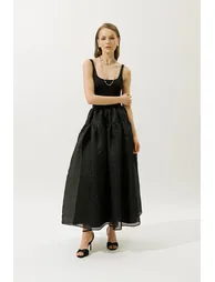 JACQUARD ORGANZE PLUFFIN SKIRT - 2