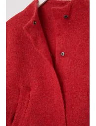 Red Soft Textured Oversize Knitwear Cardigan - 4