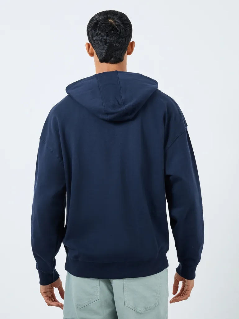 Men Oversized Heavy Fleece Printed Hoodie - 4