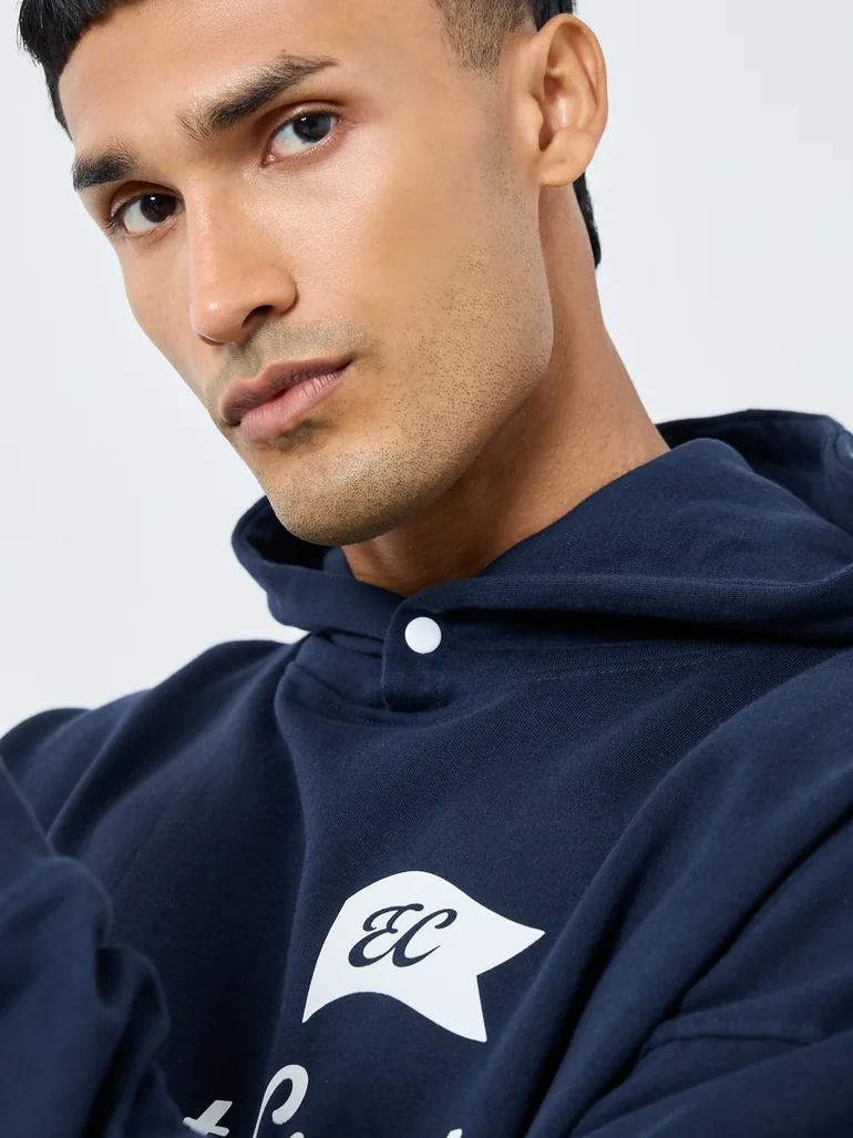 Men Oversized Heavy Fleece Printed Hoodie - 3