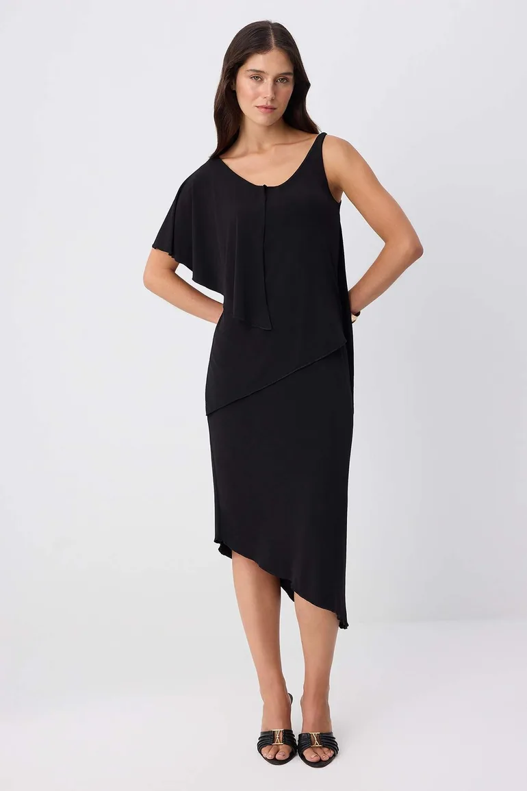Black Bodycon V-Neck Ruched /Ruffle Sleeve Short Sleeve Midi Stretchy Knitted Dress