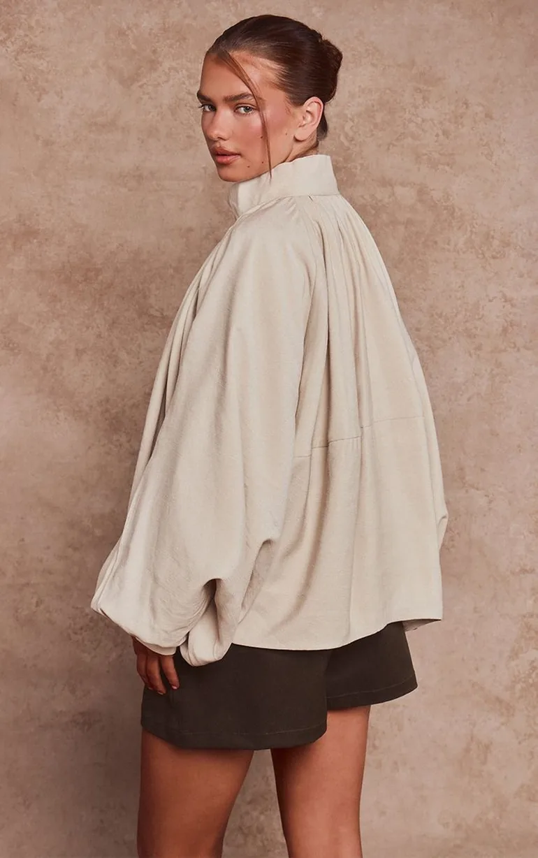 Stone Batwing Zip Up Jacket - 1