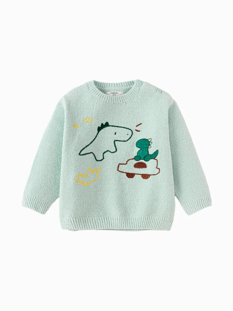Boys' Knitted Sweater with Front Design