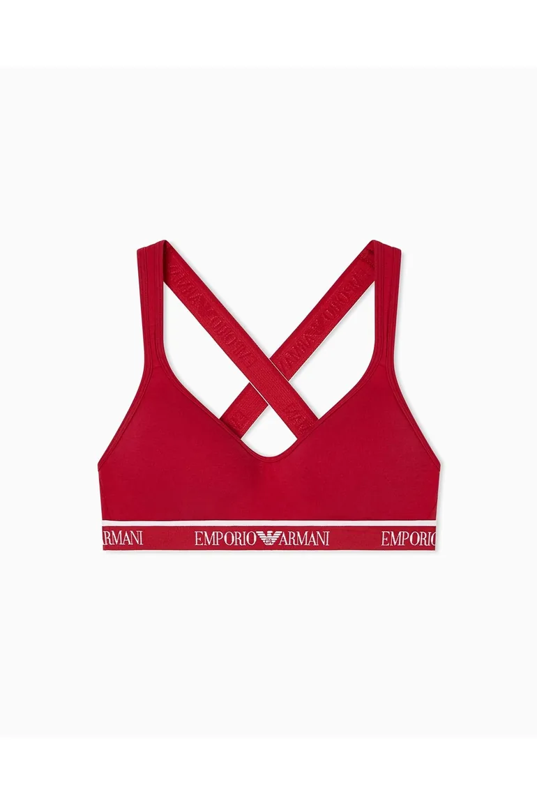Iconic Logoband Padded Bralette Bra Red - 3