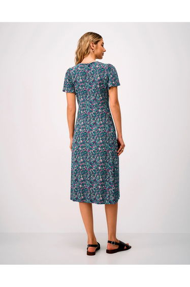 Jenna Flutter Sleeve Jersey Dress Navy product thumbnail 3