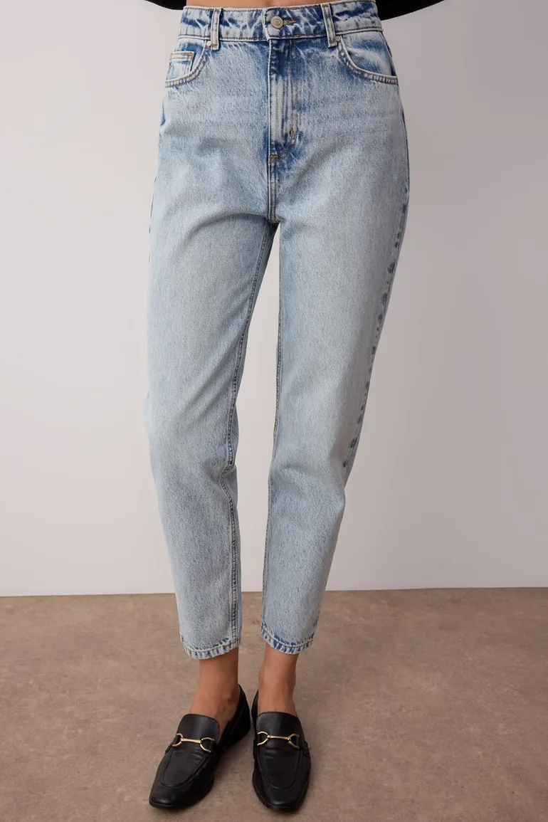 Light Blue High Waist Jeans - 2