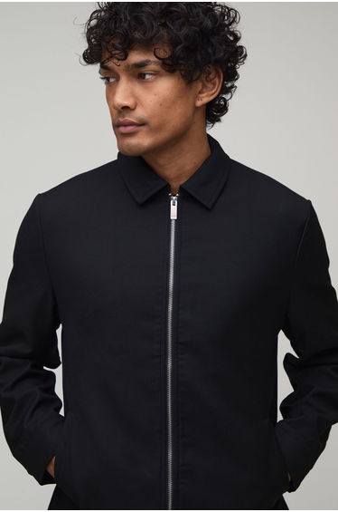 Tailored Boxy Co-Ord Harrington Jacket - black product thumbnail 3