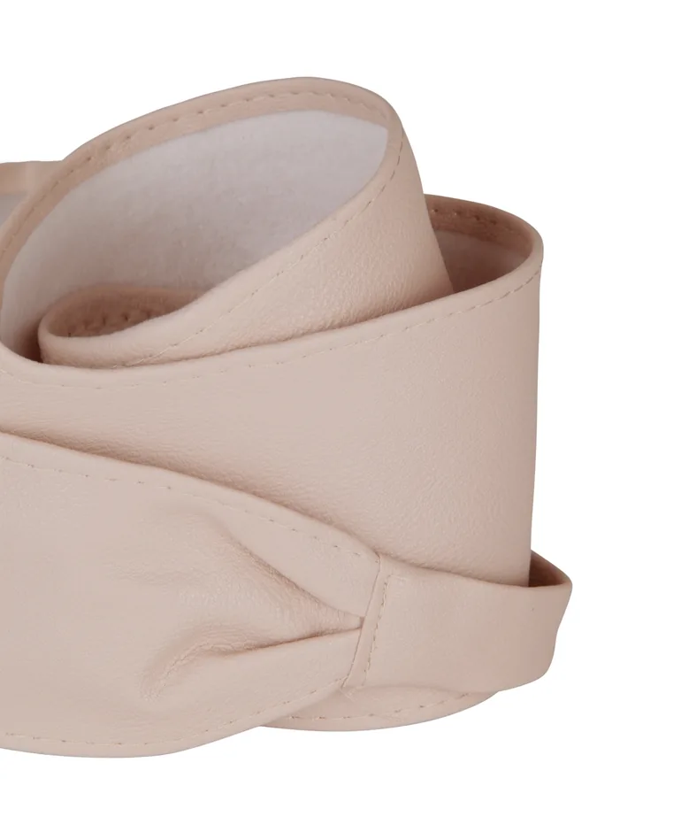 Tie Round Faux Leather Waist Cinch Belt - 1