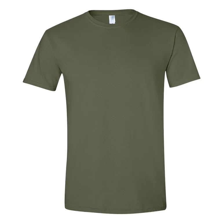 Gildan Mens SoftStyle Ringspun T-Shirt - Military Green - 1