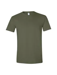 Gildan Mens SoftStyle Ringspun T-Shirt - Military Green - 1