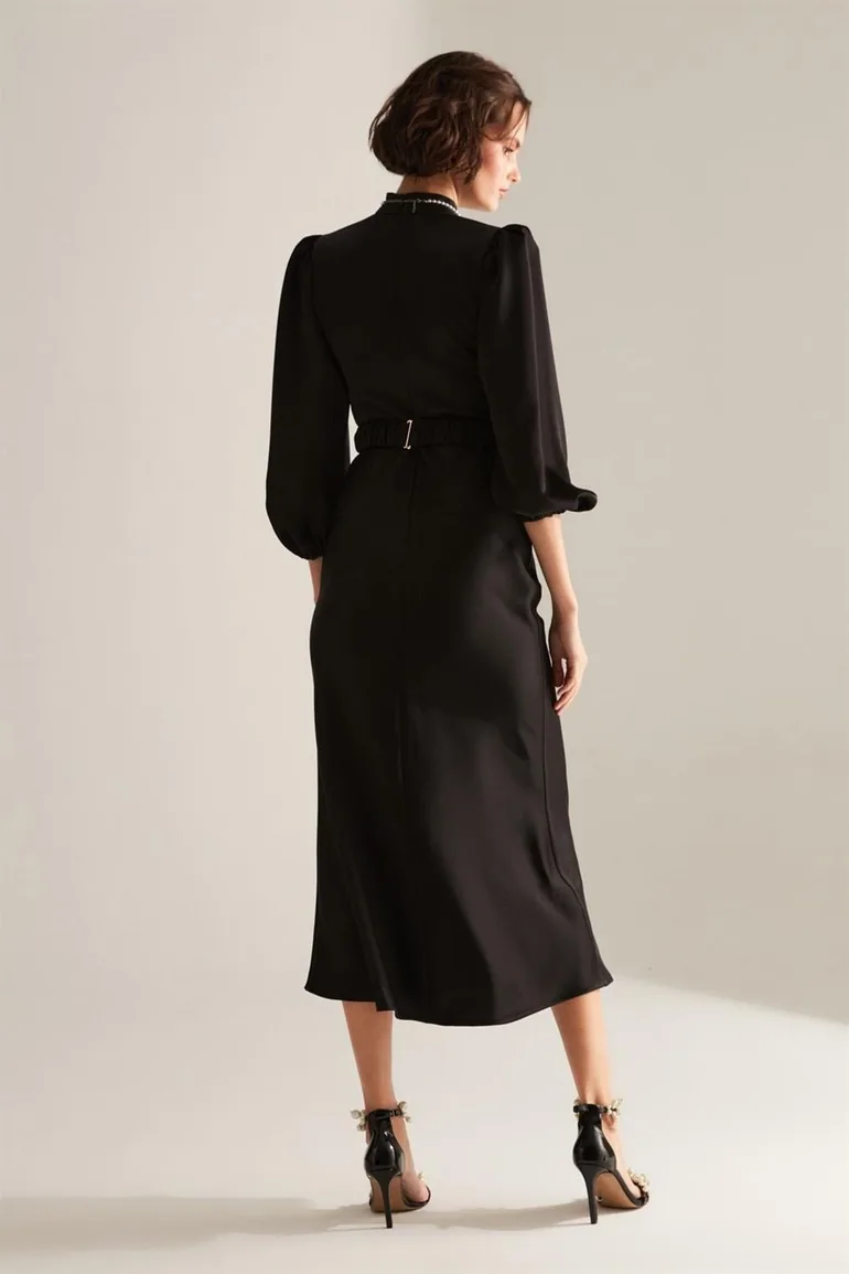 Berthe Magnificent Collar Long Engagement Dress - 3