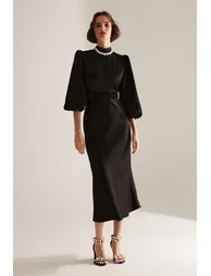 Berthe Magnificent Collar Long Engagement Dress - 1