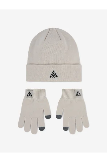 Nike Kids ACG Core Peak Beanie Set in Black