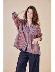 Striped Blouse - 5