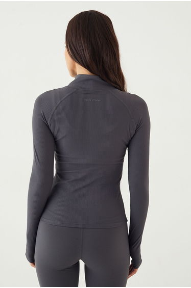 DSGN Studio Sculpt Rib Seam Detail Sports Jacket - slate grey product thumbnail 3