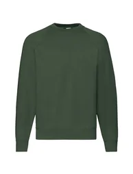 Fruit Of The Loom Mens Classic 80/20 Raglan Sweatshirt - Bottle Green