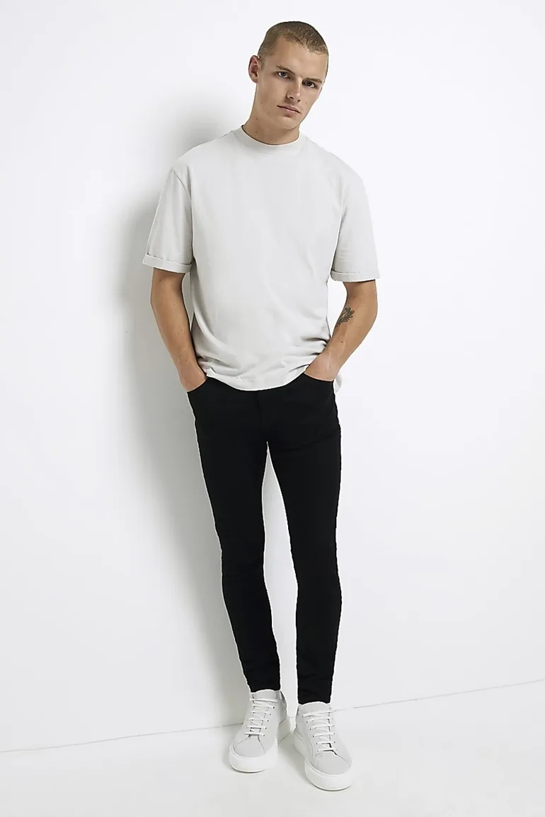 Black spray on skinny fit jeans - 2