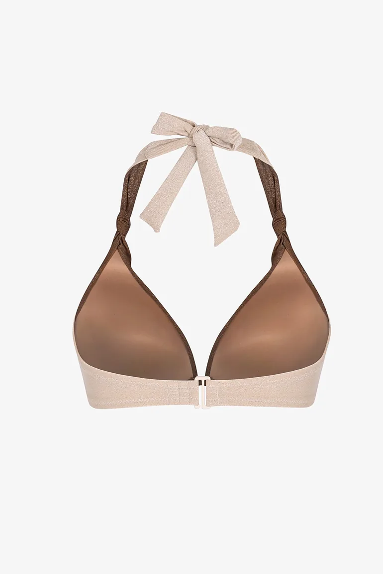 PENTI Devon Ruched Shimmery Bikini Top - 4