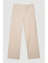 Compact Stretch Pocket Detail Tailored Wide Leg Trouser - 3