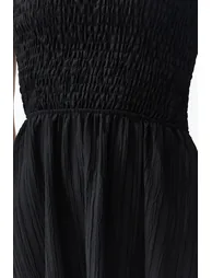 Black Woven Dress - 5