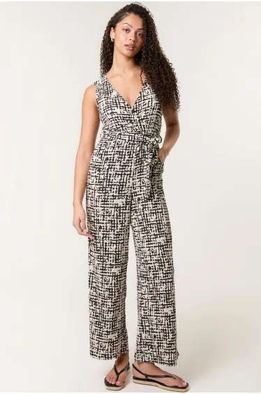 Sleeveless Belted Jumpsuit