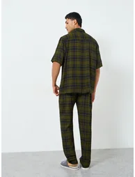 Men Checked Woven Shirt and Pyjama Set - 4
