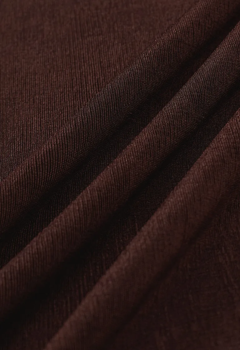 Glamorous Asymmetric Draped Ruched Maxi Dress in Brown for Anniversary Dinners & Birthday Gatherings - 6