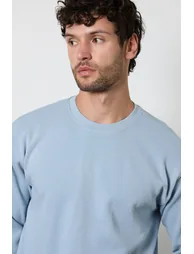 Light Blue Waffle Long Sleeve Jumper - 1