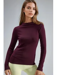 BUSEM Slim Fit Half Turtleneck Blouse - 1