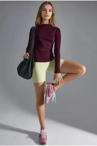 BUSEM Slim Fit Half Turtleneck Blouse
