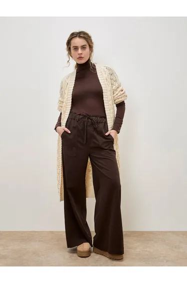 Paper Bag Waist Wide Leg Trousers