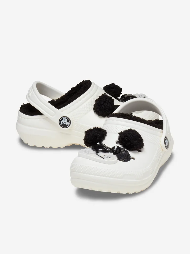 Kids Classic I Am Panda Bear Clog in White - 1