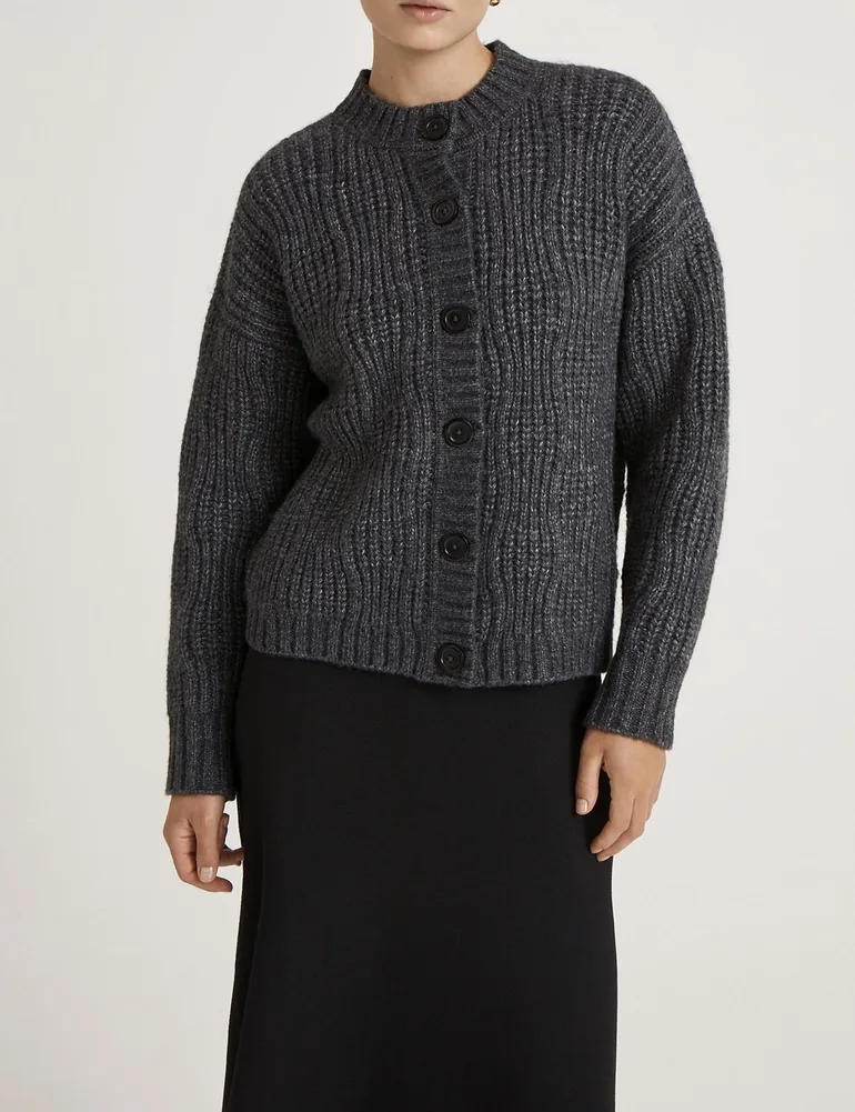 Ailsa Round Neck Knitted Cardigan - 1