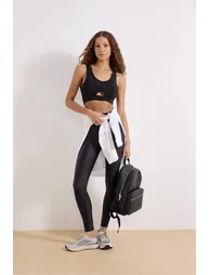 Black Shiny Polyamide Sports Leggings - 2