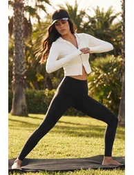 Black Shiny Polyamide Sports Leggings - 6