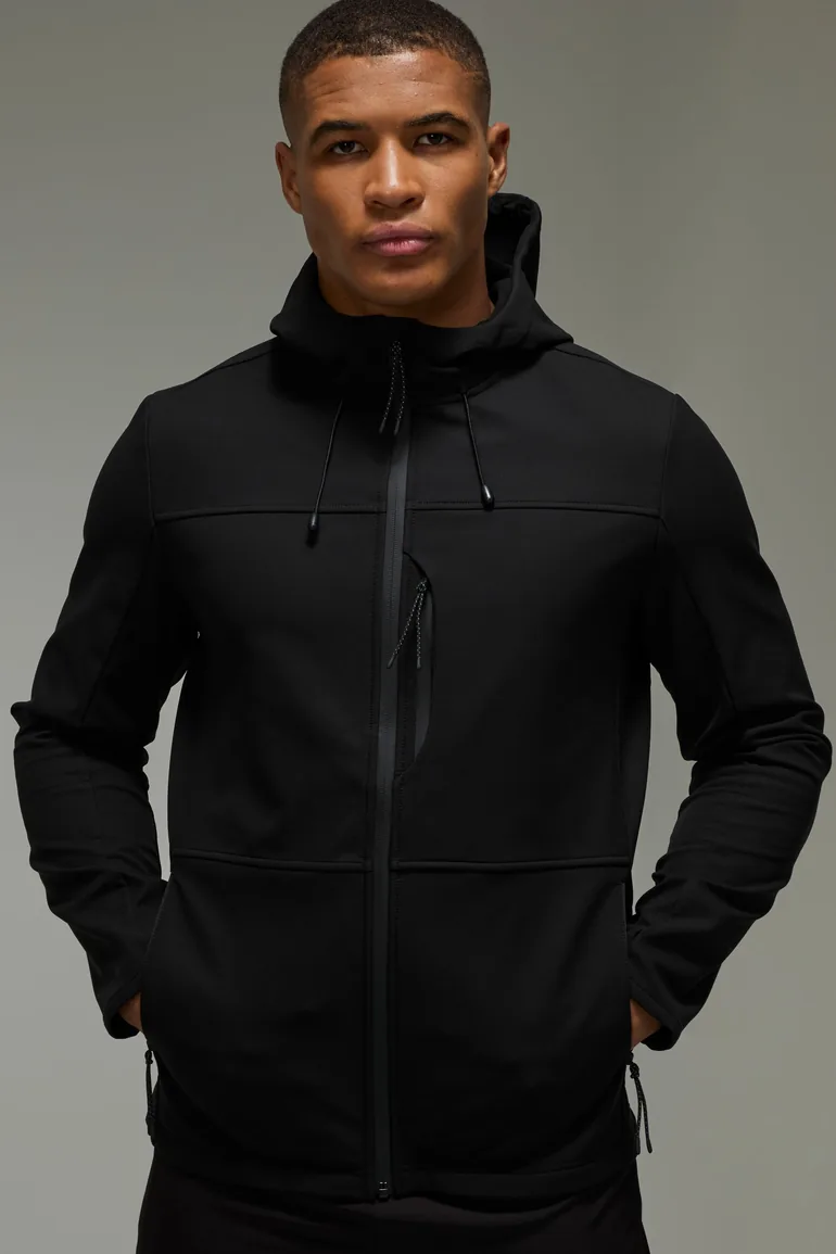 Man Active Soft Shell Jacket - black