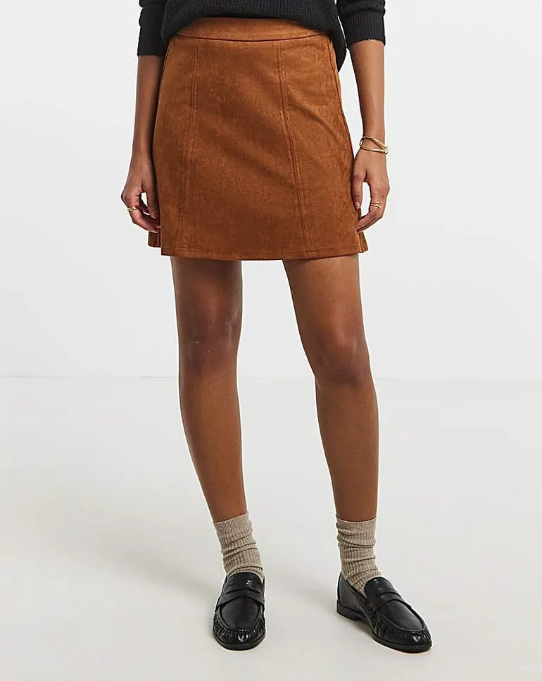 Simply Be Suedette Mini Skirt